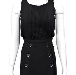 12P Black Pintuck Blouse Skirt Dress Black NWT